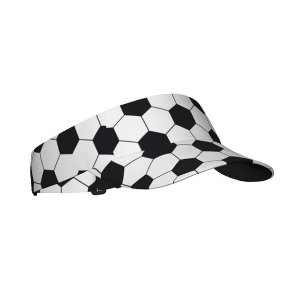 Saiise Soccer Ball Print Sunscreen Visor Cap Adjustable Sport Empty Top Baseball Sun Cap for Men Women Sports Outdoor Headwear