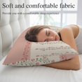 thumbnail image 5 of Spring Pink Floral Pillow Covers, Linen Long Throw Pillow Case, Vintage Farmhouse Flowers Art Holiday Pillow Protector Decorative Cushion Cover for Living Room/Bedroom 12" x 20", 5 of 8