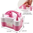 thumbnail image 2 of Ikerall Electric Air Balloon Pump and Balloon Tying Tool in One, Portable Dual Nozzle Pink 220V-240V 600W Electric Balloon Blower Pump for Decoration, Party,Faster and Save Time, 2 of 7