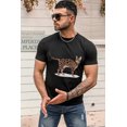 thumbnail image 2 of ABPHQTO Camiseta de manga corta con estampado de gato negro para hombre, 2 of 5