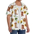 thumbnail image 2 of Naloa Rustic Western Charm Men's Loose Fit Cuban Collar Short-Sleeve Shirt, Hawaiian Shirts, Mens Shirts Casual for Everyday Wear Outings-Large, 2 of 5