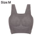 thumbnail image 2 of Chaleco térmico corto y mullido de felpa para mujer, camiseta sin mangas corta, con almohadilla para sujetador, invierno, 2 of 5