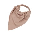 thumbnail image 4 of Ljudmp Hair Scarf Headband for Women Elastic Hair Bandana Boho Triangle Head Scarf Plain Color Cotton Stretch Head Coverings Kerchief Khaki, 4 of 4