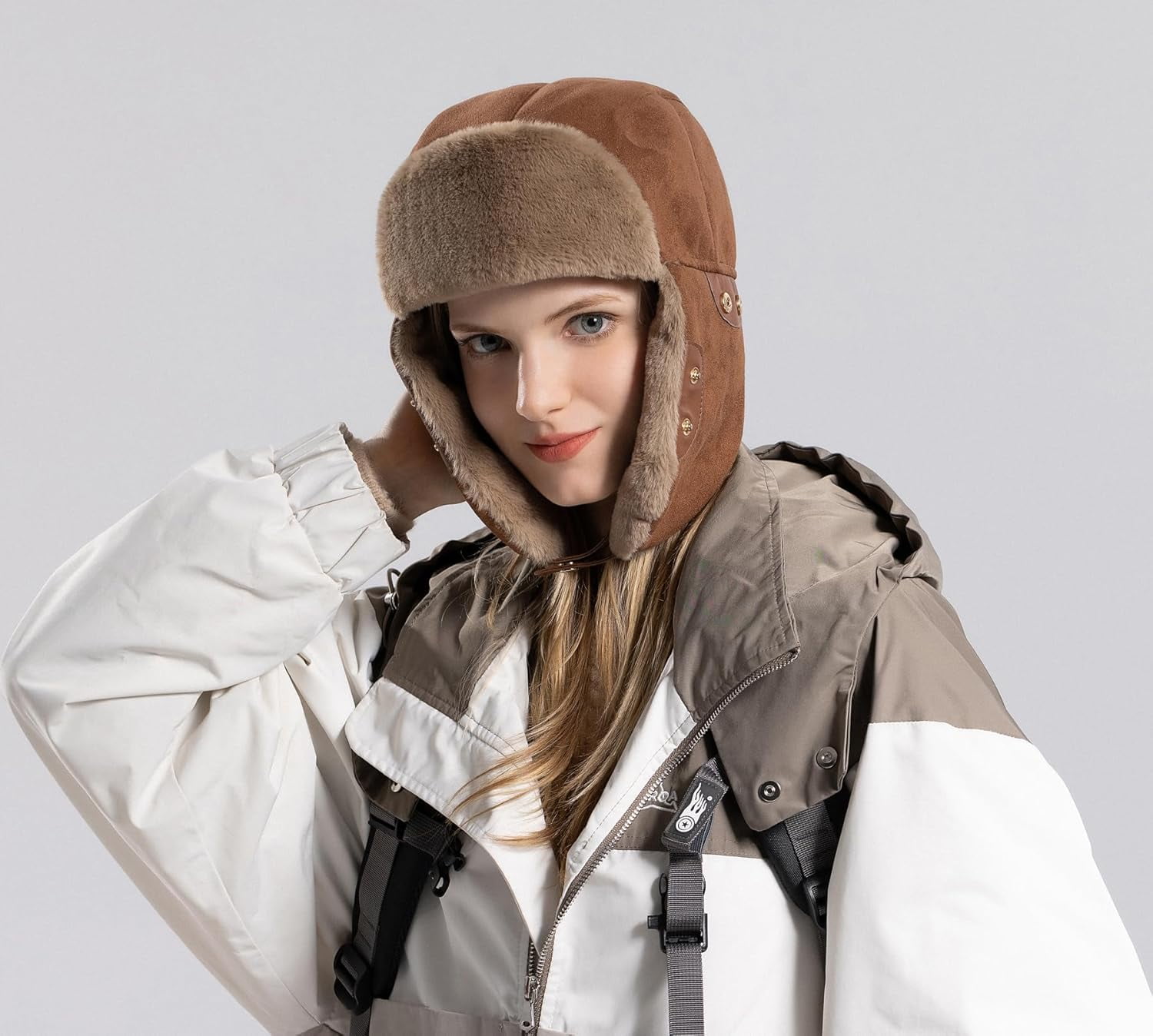 YooGuoGuo Women Men Winter Trapper Hats Ear Flaps Ushanka Trooper Hunting Hat Outdoor Ski Snow Windproof Cap