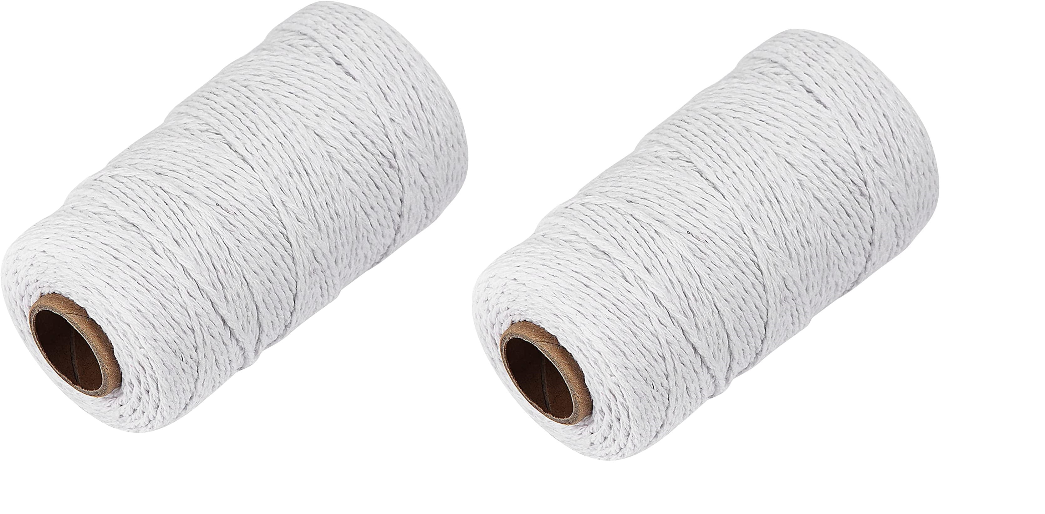 White Cotton Butchers Twine String 328 Feet 2MM Twine for Crafts