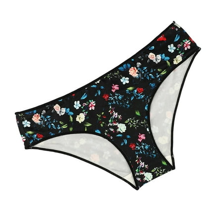 

LBECLEY Womens Microfiber Underwear Women s Patterned Underwear Breathable Briefs Comfortable Low Waist Underwear Ladies Underwear Cotton High Waist Black L