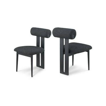 Meridian Furniture Dario Black Boucle Fabric Dining Chair (Set of 2)