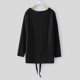 thumbnail image 3 of Gibobby Blusa Niñas Camiseta básica sólida de cuello redondo para niñas pequeñas para niños pequeños, camisetas sin mangas con en la parte delantera, blusa informal holgada （Negro， 4-5 Años), 3 of 5