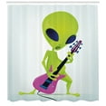 thumbnail image 3 of Ambesonne Popstar Party Shower Curtain, Music Monster, 69"Wx70"L, Apple Green Navy Blue, 3 of 3
