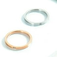 thumbnail image 5 of 2mm Ultra-fine Tail Ring Rose Gold/Silver Stainless Steel CZ Band Womens Sz 3-10, 5 of 9