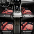 thumbnail image 7 of Pofeuu Colorful Floral Flamingo Print Car Foot Mat Set of 4 Pieces - All-Weather Full Set Floor Mats for Cars Trucks SUVs, 7 of 7