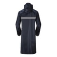 thumbnail image 2 of Fgnfyis Mens Rain Coat Fabric Long Reflective Lightweight Reusable Rain Jacket with Hood for Outdoor Work Protection Mens Coats Navy One Size, 2 of 8