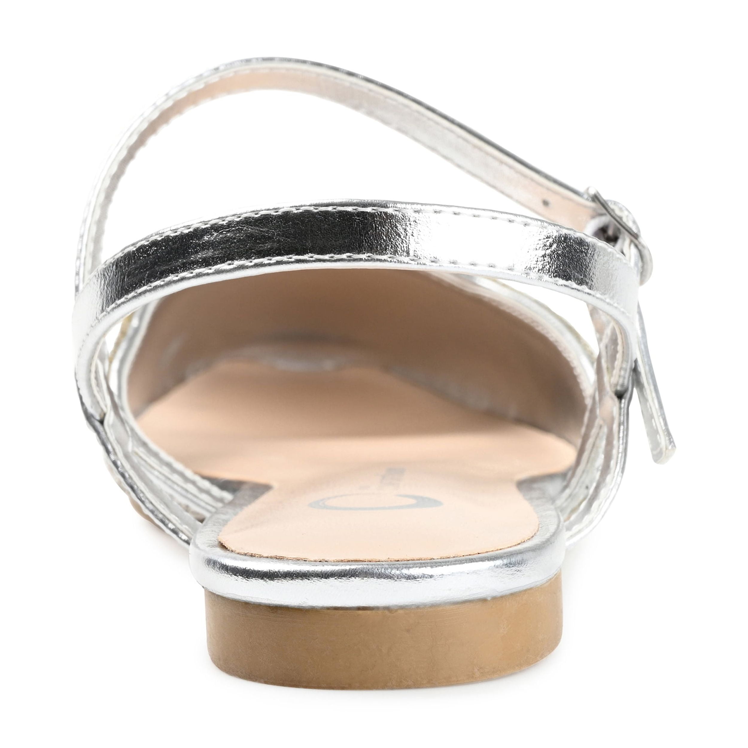 Journee Womens Nysha Narrow Width Buckle Square Toe Ballet Flats