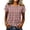 Pink, variant on Womens Summer Shirts Vintage Western Country Plaid Checkered TopsShort Sleeve Fake Button Down Casual T‑Shirts Relaxed Fit Everyday Wear Blue S