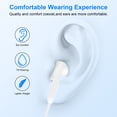 thumbnail image 2 of USB C Headphones Wired for iPhone 17 16 15, 2 Pack Type C Wired Earphones Ergonomic In-Ear Stereo Headphones Earbuds with Mic&Remote Control Noise Cancelling Compatible for Samsung Android, White, 2 of 7
