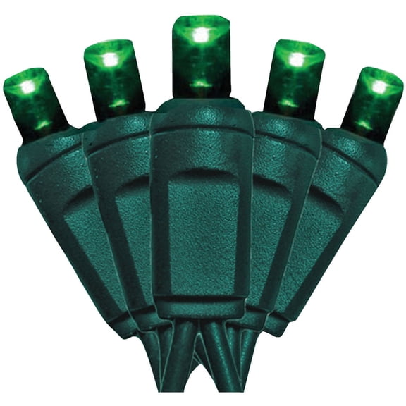 J Hofert M5 LED String Light Set - 200 Bulbs, Green — Residential Use, Standard Application