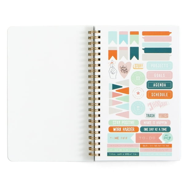 Swip Swap Zebras Weekly/Monthly Academic Spiral Planner, 5x8