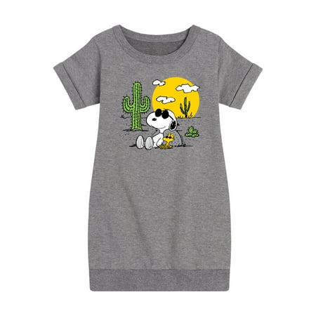 

Peanuts - Snoopy & Woodstock - Toddler And Youth Girls Fleece Dress
