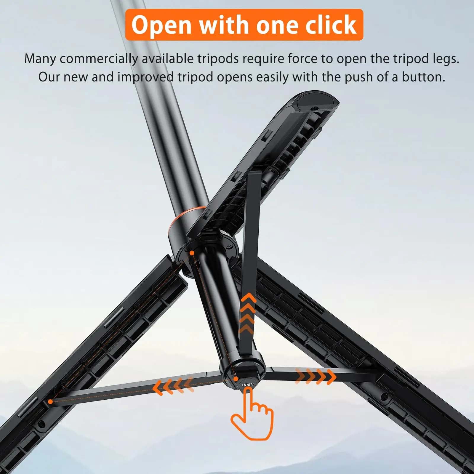 VRIG  TP-21 Mini Selfie Stick Handheld Tripod Stand for GoPro 12 11 10 9 Insta360 X4 Camera, With 1/4 inch Screw Design Maximum Height 136cm