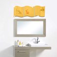 thumbnail image 2 of Pegatinas decorativas con ondas en acrílico en forma de L en dorado para dormitorio y habitación de bebé, 2 of 2