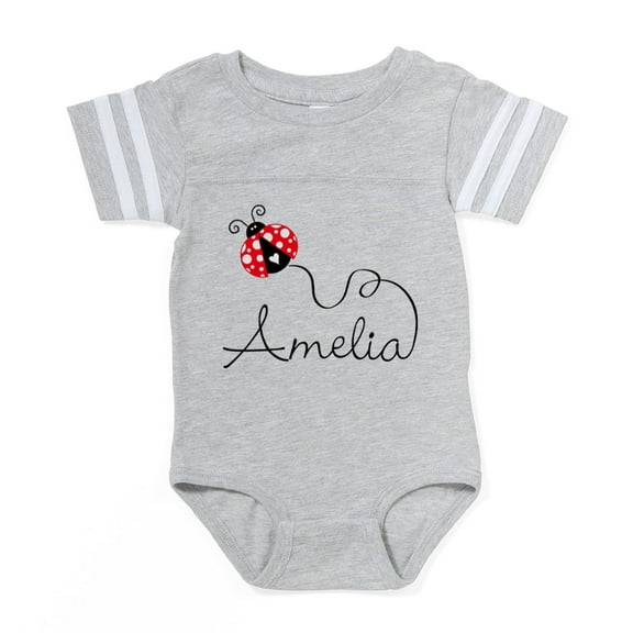 CafePress - Ladybug Amelia - Cute Infant Baby Football Bodysuit