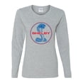 thumbnail image 2 of Wild Bobby, Shelby Cobra USA Logo Emblem Powered by Ford Motors, Cars and Trucks, Women Graphic Long Sleeve Tee, Heather Grey, Large, 2 of 4