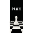 thumbnail image 2 of Reed, Tara 15x32 Black Ornate Wood Framed with Double Matting Museum Art Print Titled - Rather be Playing Chess Pieces white panel I-Pawn, 2 of 4