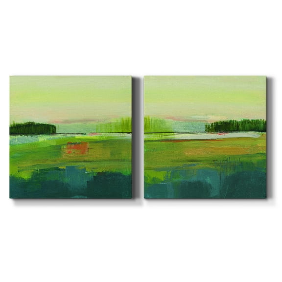Way to Woodstock I - Premium Gallery Wrapped Canvas - Ready to Hang Set of 2 - 32 x 32 Each