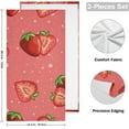 thumbnail image 2 of Coolnut Strawberry Soft Hand Towels, 2 PcsAbsorbent Bath Towel Decorative Fingertip Towels for Bathroom Gym Spa Hotel Beach Swimming Pool,14.4"x 28.3", 2 of 6