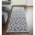 thumbnail image 2 of Feizy Mynka Transitional Diamond, Blue/Ivory, 2'6" x 8' Runner Stain Fade Resistant Pet & Kid Friendly Bohemian & Eclectic Geometric Floor Rug for Living room Bedroom, 2 of 8