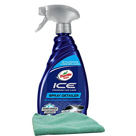 Turtle Wax Ice Premium Care Spray Detailer (20 oz.), Bundled with a Microfiber Cloth (2 (Best Cloth For Waxing Car)