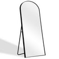thumbnail image 6 of MAYEERTY 71 "x31" Arched Full-length Mirror, Aluminum Alloy Floor Mirror with Bracket, Black, 6 of 8