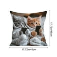 thumbnail image 5 of 45x45 Cm Cute Animals Print Decorative Pillow Set, Charming Cushions For Bedroom And Living Room, Cozy Sofa Cushions To Brighten Up Home Spaces, Fun Decorative Pillows For Living Areas, 5 of 6