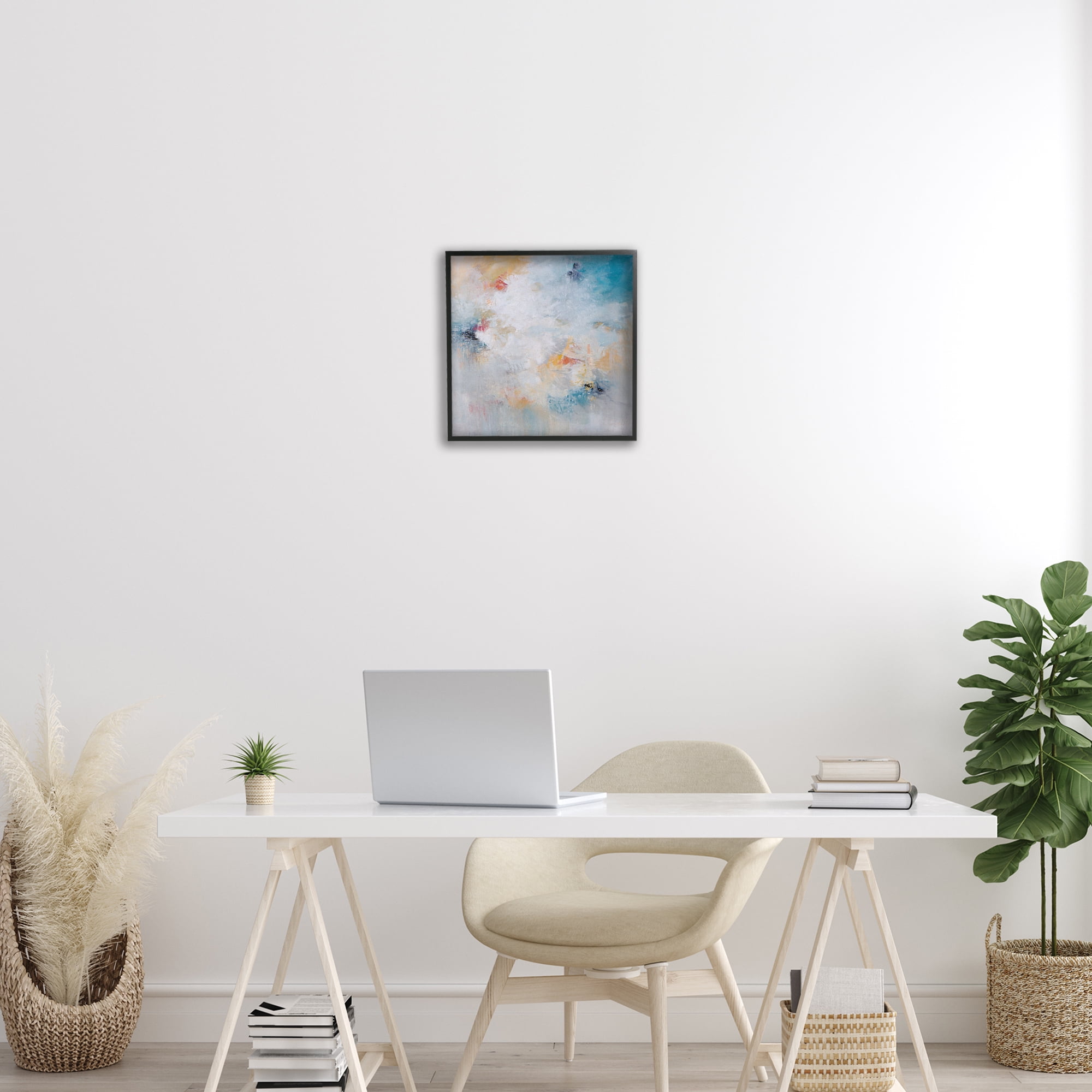 Veiled Dance Abstraction Black Framed Giclee Art, design by Karen Hale