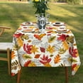 thumbnail image 5 of SOVCFOE Polyester 60 X 102 Inch Washable Reusable Waterproof Table Cloth(Oblong/Rectangle),Watercolor Maple Leaves Print Table Cover for Autumn/Fall/Harvest Decoration, 5 of 5