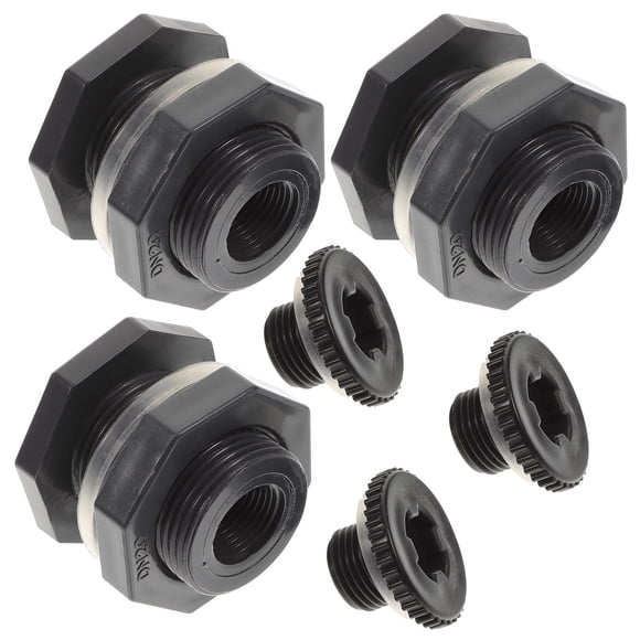 Raindrops 1Set Durable Grey Bulkhead Fitting with Silicone Seal for Quick Installation on Water Tanks