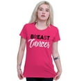 thumbnail image 4 of Beat Breast Cancer Support Awareness Womens Fitted Plus Size Graphic Tee Brisco Brands 3X, 4 of 5