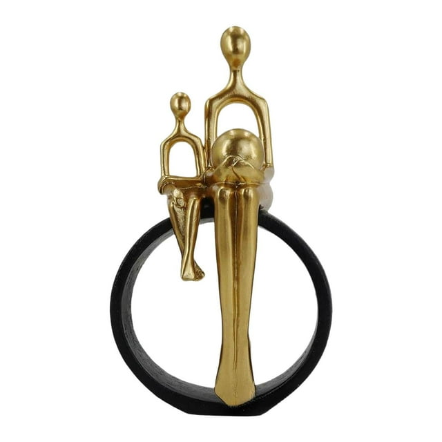 Escultura de madre e hijo, estatuas de regalo de Acción de Gracias, adornos de gestos artesanales de resina modernos para sala de estar, entrada de