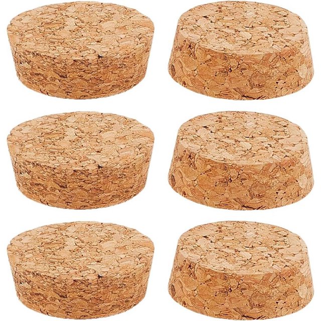 Tapón de corcho para tapa de botella de vino, color marrón arena, 48~53 x 17,5 mm