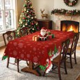 thumbnail image 4 of Nanqianyi Snowflake Cartoon Train Christmas Tablecloth,60"x84",Waterproof Stain Resistant, 4 of 6