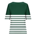 thumbnail image 5 of Tops de Lino para Mujeres Imprimir Suéter Cuello Redondo Manga Corta Superior Poliéster, Blusa de Moda Casual para la Primavera Y el Verano, 5 of 5