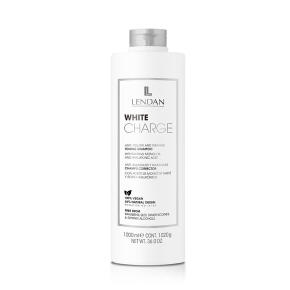 Lendan Shampoo White 1000ml Correctos de tonos amarillos y naranjas