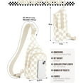 thumbnail image 3 of Checkered Sling Bag for Women Small Backpack Crossbody Chest Bag Fanny Packs Purses, 3 of 6