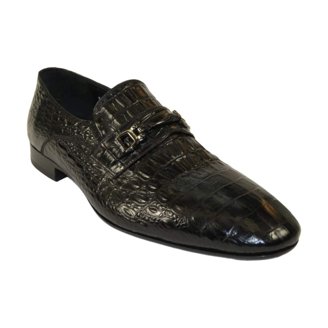 Men Belvedere Black Shoes Onesto 2 Genuine Ostrich Crocodile  display picture 2