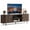 71" Walnut, variant on LIVIZA 55" Fluted TV Stand for TVs up to 60", Mid Century Curved Entertainment Center, Natural