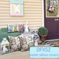 thumbnail image 3 of Easter Pillow Covers 18x18 Set of 2 Easter Bunny Flowers Decor for Throw Pillows covers Spring Farmhouse Pillow covers Decor Couch Living room 87, 3 of 6