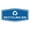 Blue, variant on Fancy Recycling bin Sign (Black) - Small