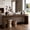Antique Rustic Brown, variant on Atumcto 65" Long Console Table, Rustic Wood Entryway Sofa Table with Geometric Base for Living Room Hallway Behind Couch, Antique Rustic Brown