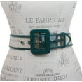 thumbnail image 2 of Women's 2" Wide Color-Trimmed Patent Leather Transparent Jelly Clear Belt, 2 of 3