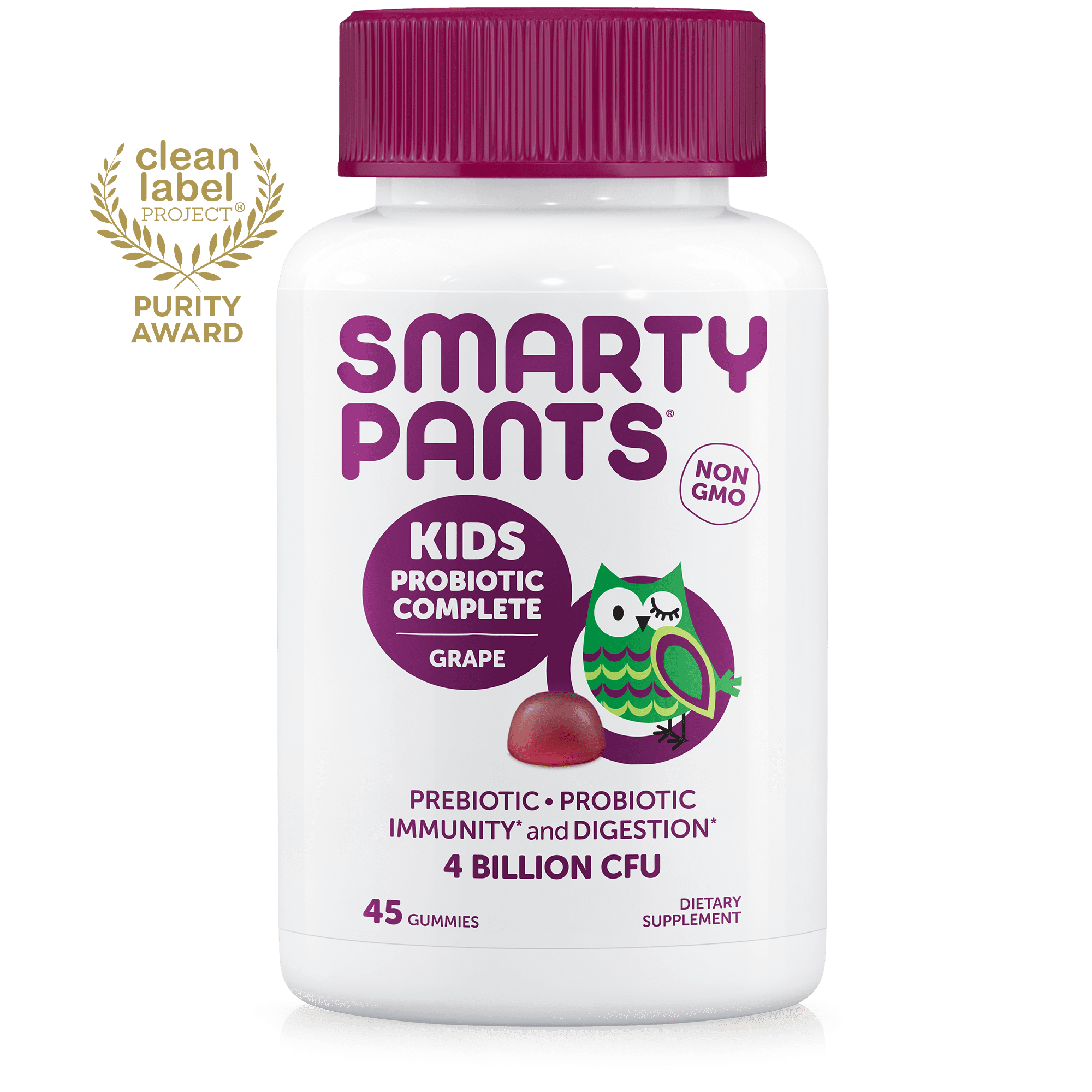 SmartyPants Kids Probiotic Complete Gummies, Grape, 45 ct